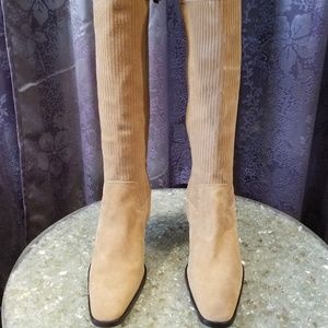 Lauren Ralph Lauren Knee High Heeled Leather Boots